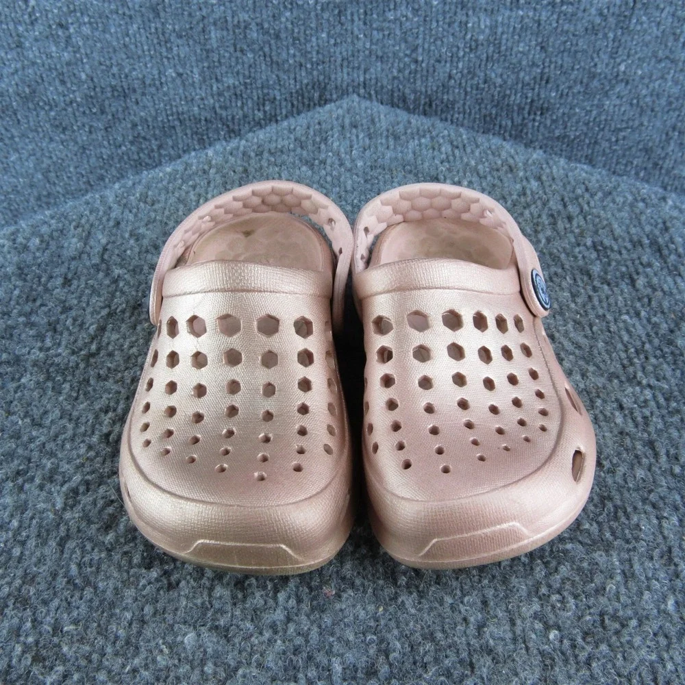 Joybees Girls Clog Size‎ T 6-7 Medium Shoes Rosegold Synthetic Slip On